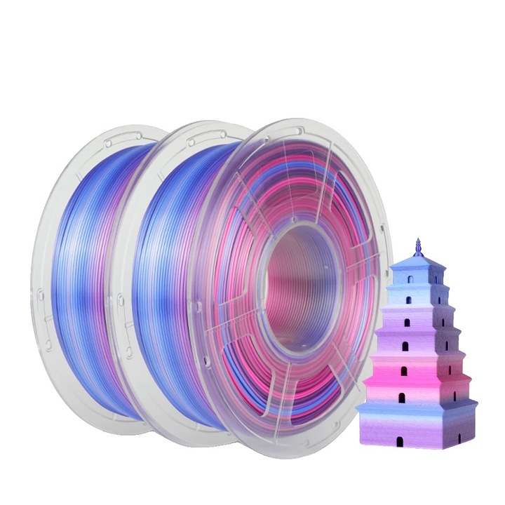 Filament 3D, SILK Rainbow02, 1.75mm, 2.2kg, multicolor
