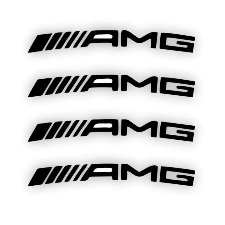 Mercedes AMG féknyereg matrica szett, 6 darab, fekete