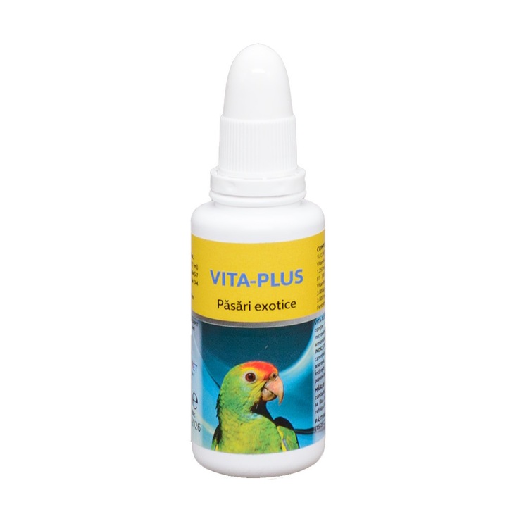 Vita-Plus Pasari 30 ml contine vitaminele, aminoacizii si microelementele necesare organismului. Pentru stari carentiale, avitaminoze, apatie, anorexie, covalescenta, stres. Intareste rezistenta organismului, previne bolile infectioase si parazitare