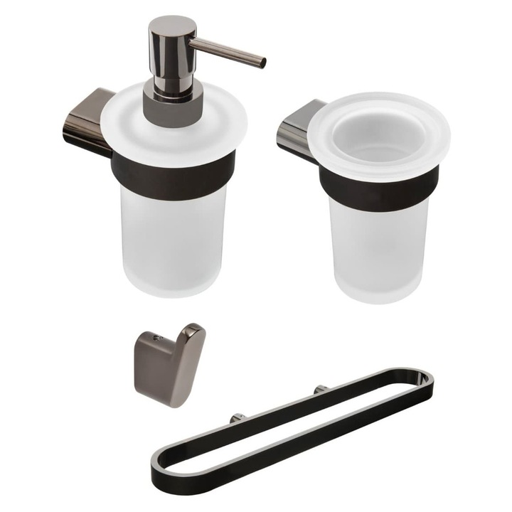Accesorii baie SAT, suporti pentru prosoape, dozator de sapun, suport pentru pahare