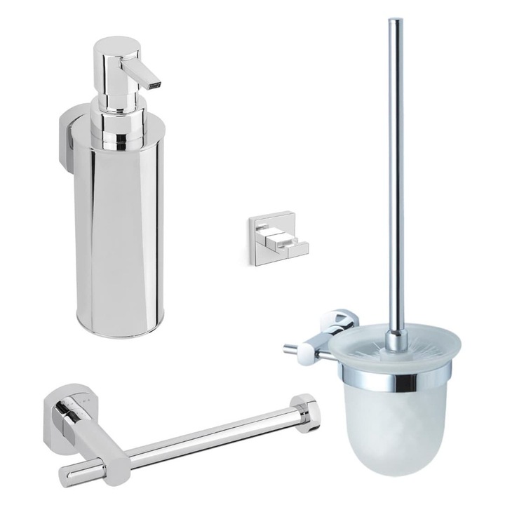 Accesorii baie SAT, suporti pentru prosoape, dozator sapun, suport toaleta, perie WC