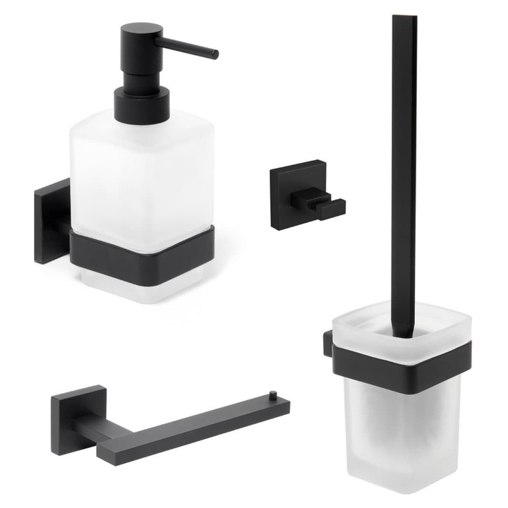 Accesorii baie SAT, suporti pentru prosoape, dozator sapun, suport toaleta, perie WC