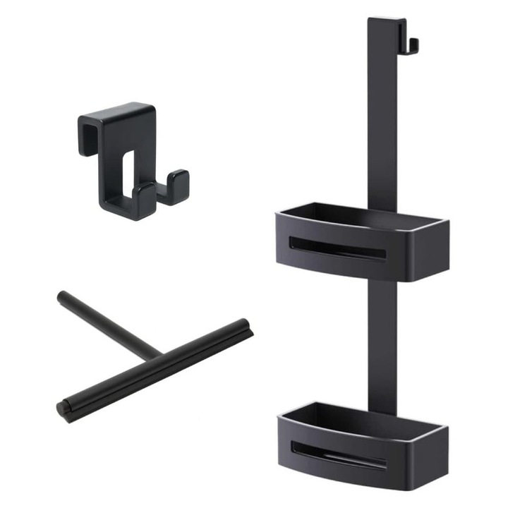 Accesorii baie SAT, carlige, polita, racleta sticla