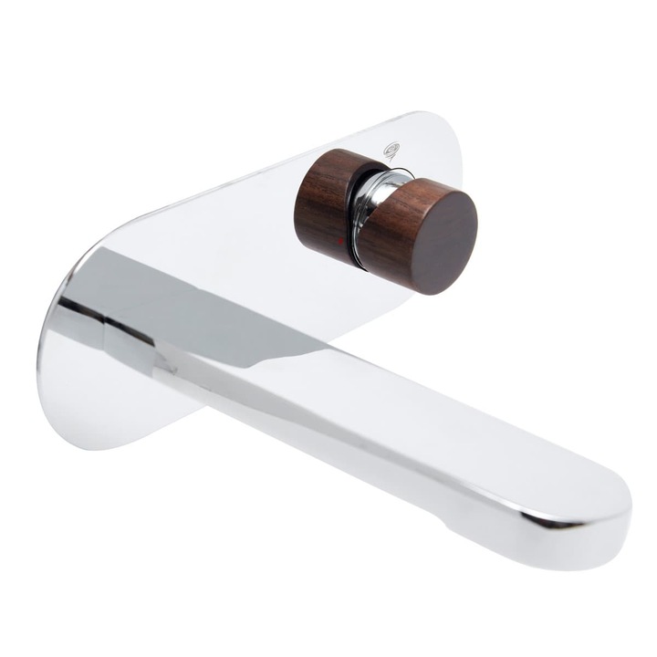 SAT Fusion szaniter csaptelep, szett, sötét fa felület, fényes