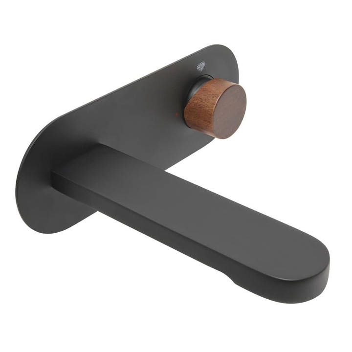 SAT Fusion szaniter csaptelep, beépített testtel, sötét fa karral, matt felülettel, 4,5 l/perc