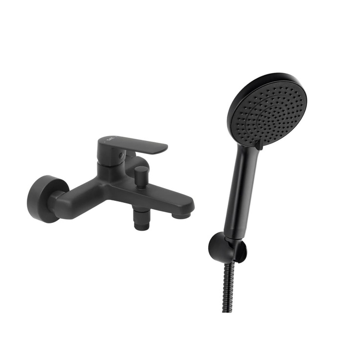 SAT kádcsaptelep szett, 150mm, matt fekete