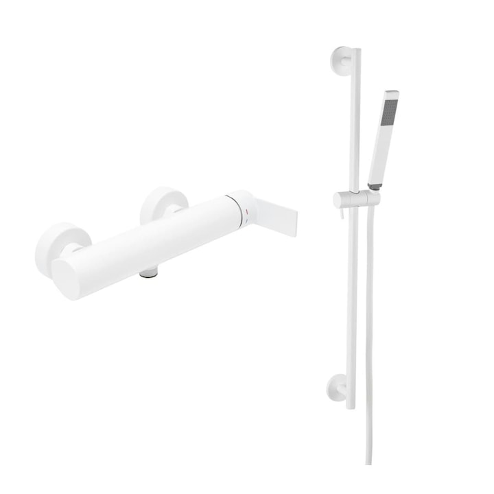 Baterie sanitara cu dus SAT B-Way, 150 mm, Alb mat