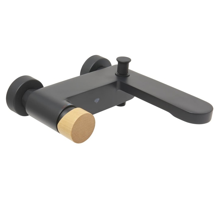 Csaptelep, SAT, kád, 150 mm, matt felület, világos fa