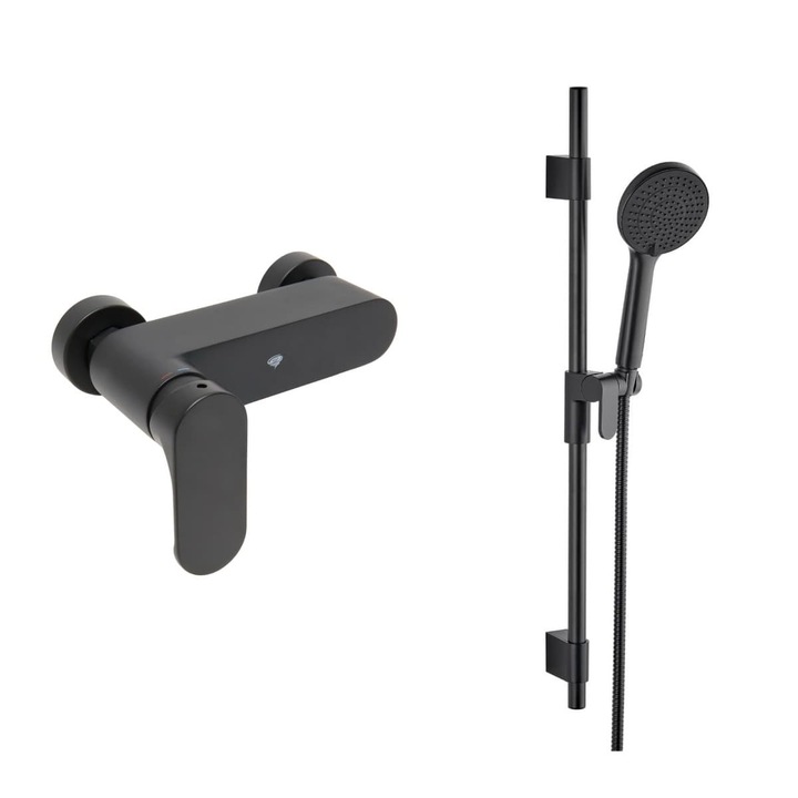 SAT zuhanycsaptelep, 150 mm, matt fekete