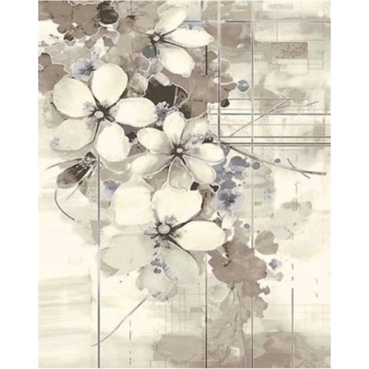 Modern absztrakt virágos szőnyeg 120x180 cm, 11 mm vastagságú