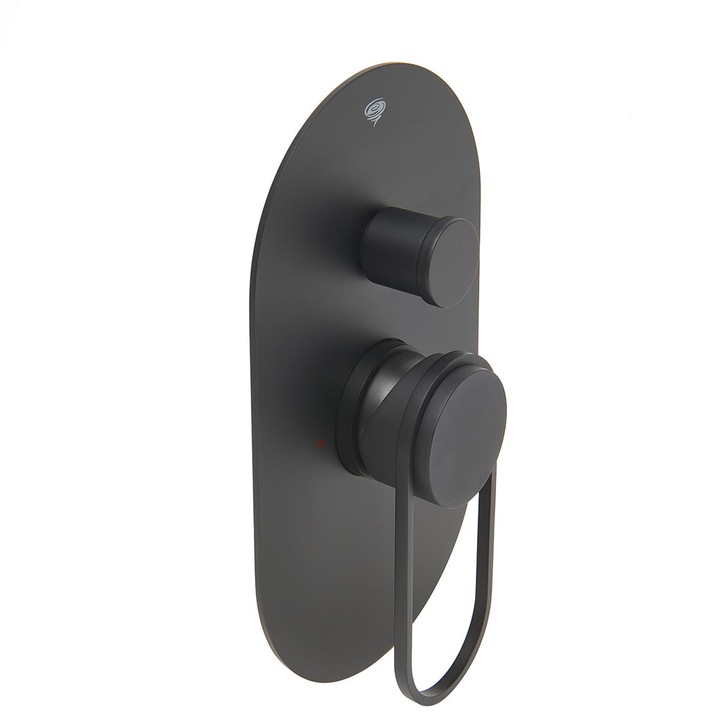 SAT Fusion kádtöltő és zuhany csaptelep, matt fekete, beépített testtel