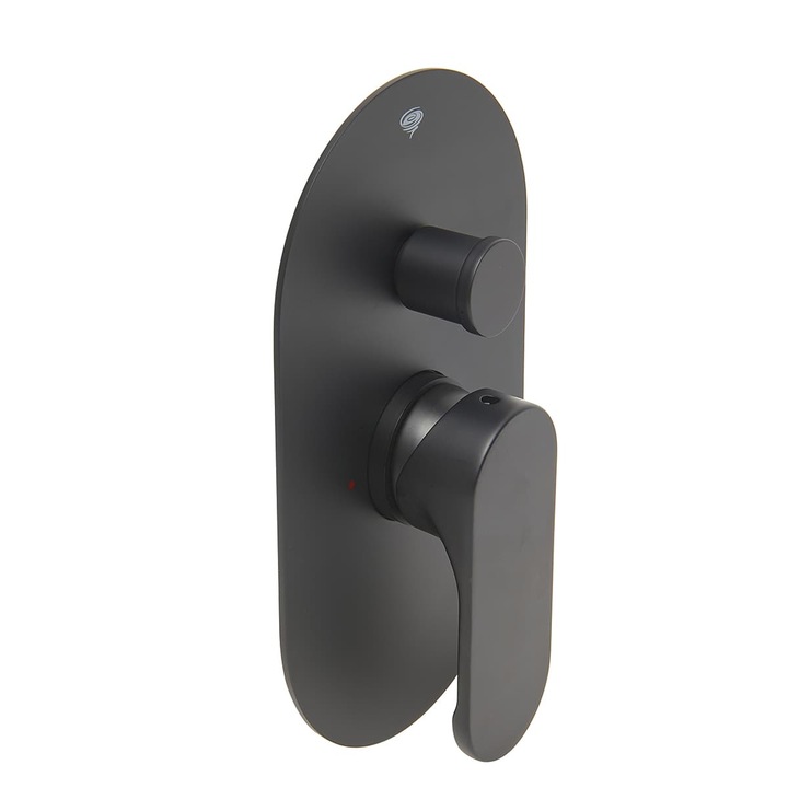 SAT Fusion kádtöltő és zuhany csaptelep, matt fekete, beépített testtel