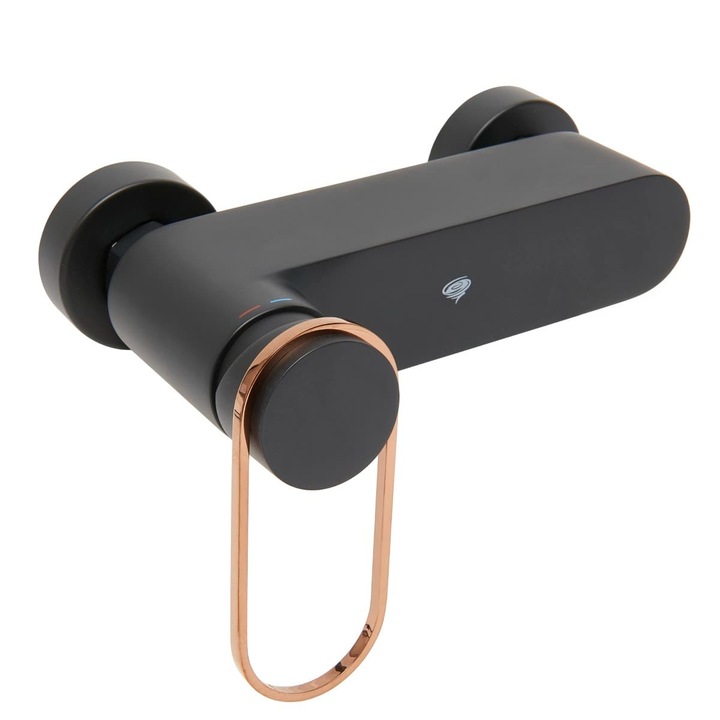 SAT Fusion fali csaptelep, 150 mm, matt fekete bronz részletekkel, 5 év garancia