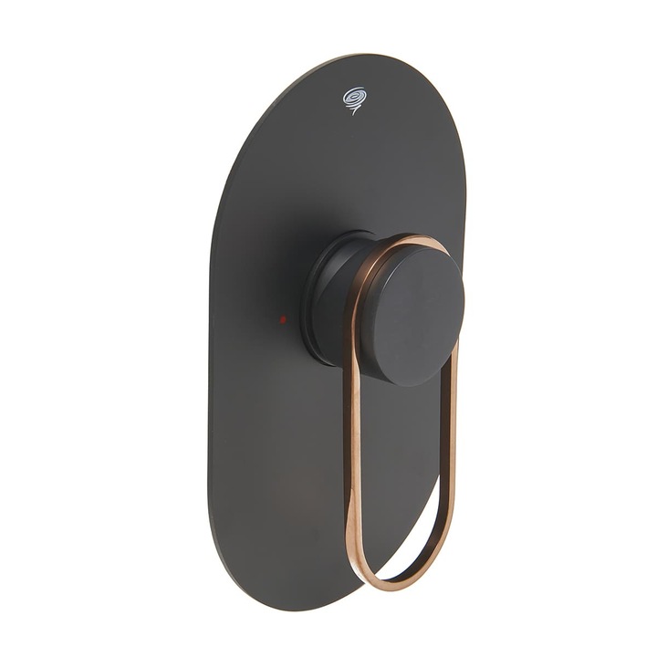 Baterie sanitara SAT Fusion, montare in perete, neagra/bronz, 5 ani garantie