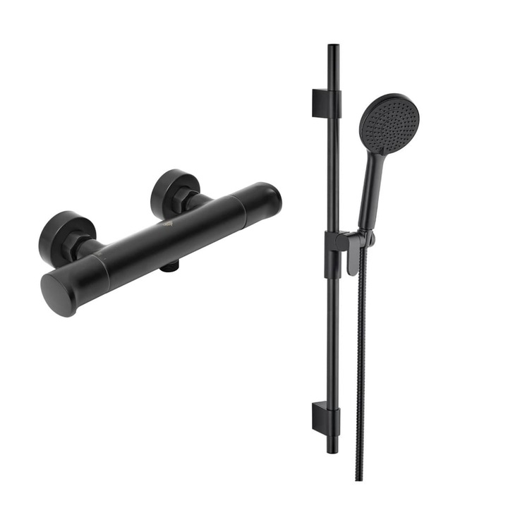 SAT Dark zuhanycsaptelep, 150 mm, matt fekete