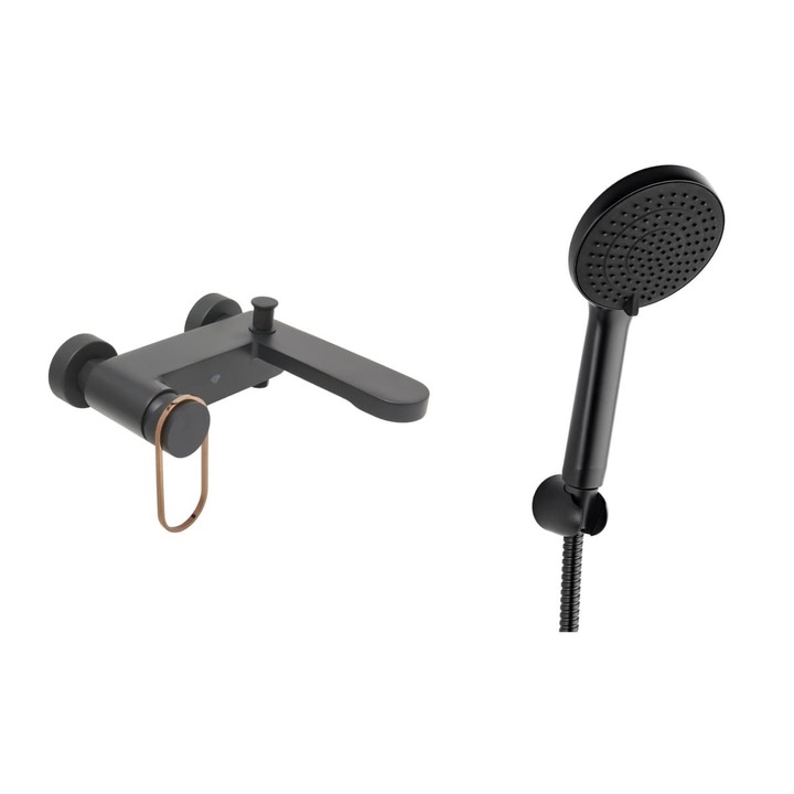 SAT Fusion kádtöltő csaptelep, 150 mm, fekete