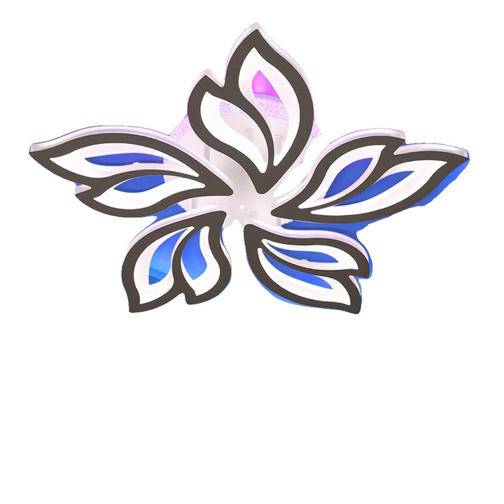 LED mennyezeti lámpa, fehér, 54W, szabályozható, 60x9.5cm, 15 szín, távirányító