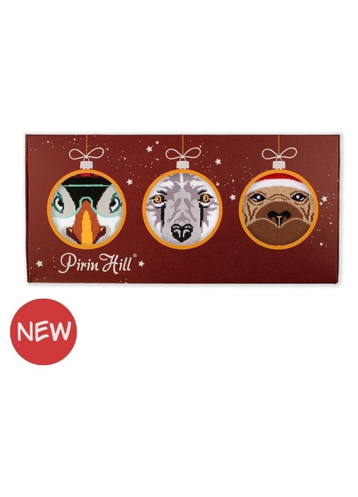 Кутия с 3 чифта бамбукови чорапи Полярна Коледа