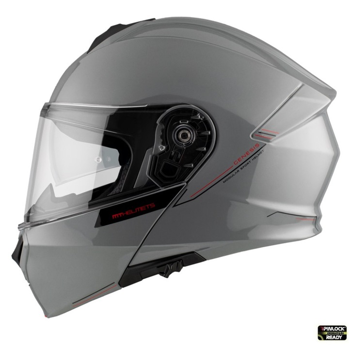 Casca modulabila MT Genesis SV A12 gri lucios Pinlock ready – omologare noua ECE 22.06 – tip viziera: MT-V-25 marimea XL