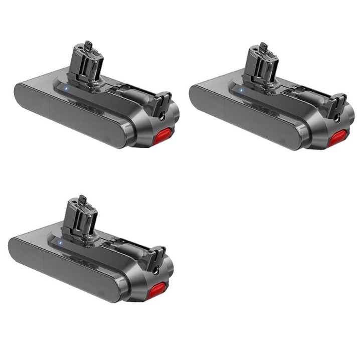 Set 3 baterii pentru aspiratoare Dyson V11, 8000mAh, Negru