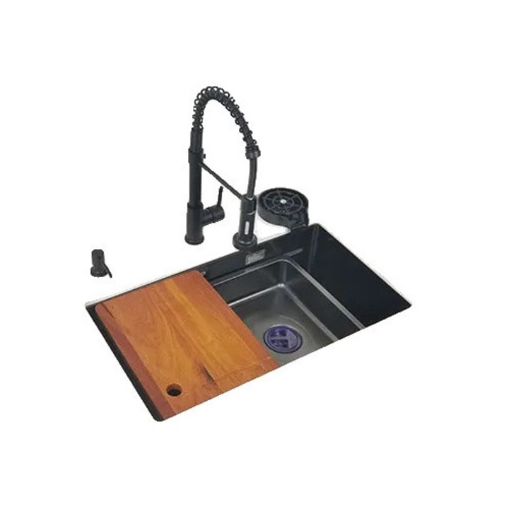 Chiuveta de bucatarie, Design sub blat, Otel inoxidabil durabil, 68x40cm