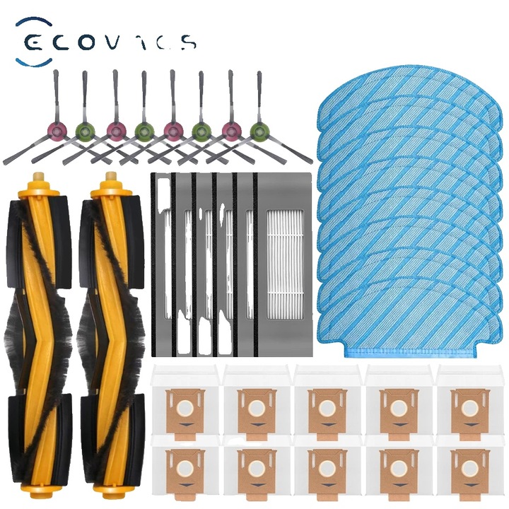 Set piese de schimb pentru aspiratoare, 34 bucati, compatibile cu modele ECOVACS, instalare usoara