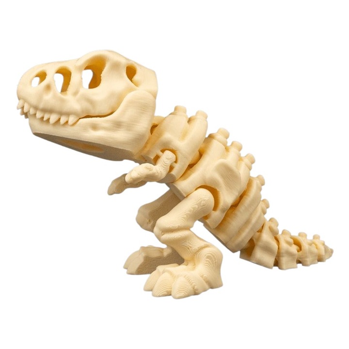 Фигурина скелет T-Rex, MoranQ, 4x12см, бежов, колекционерски модел