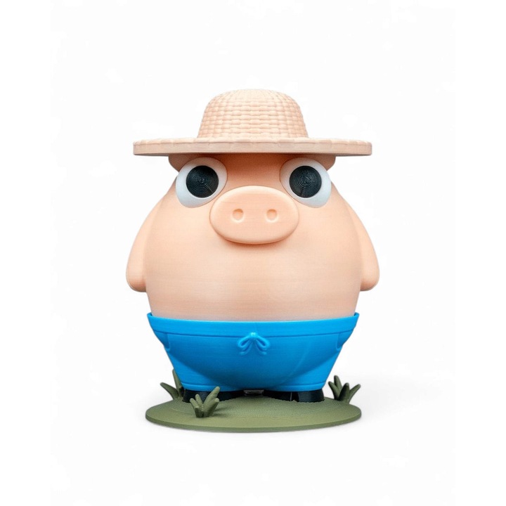 Skarbonka Farmer's Crack, MoranQ, malacpersely farmer, 17x14cm, dekoratív, gyerekeknek és felnőtteknek