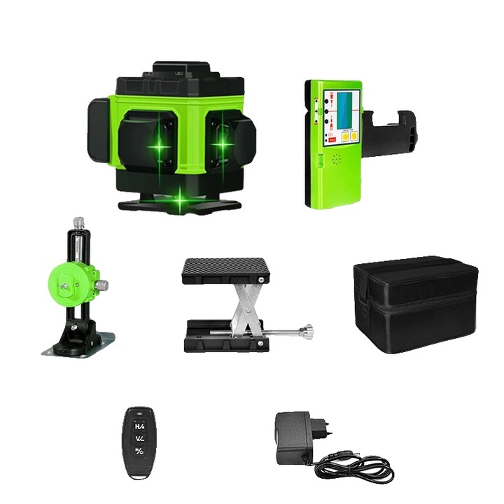 Nivela laser, beam verde, auto-nivelare, 12 linii, 50m, IP54