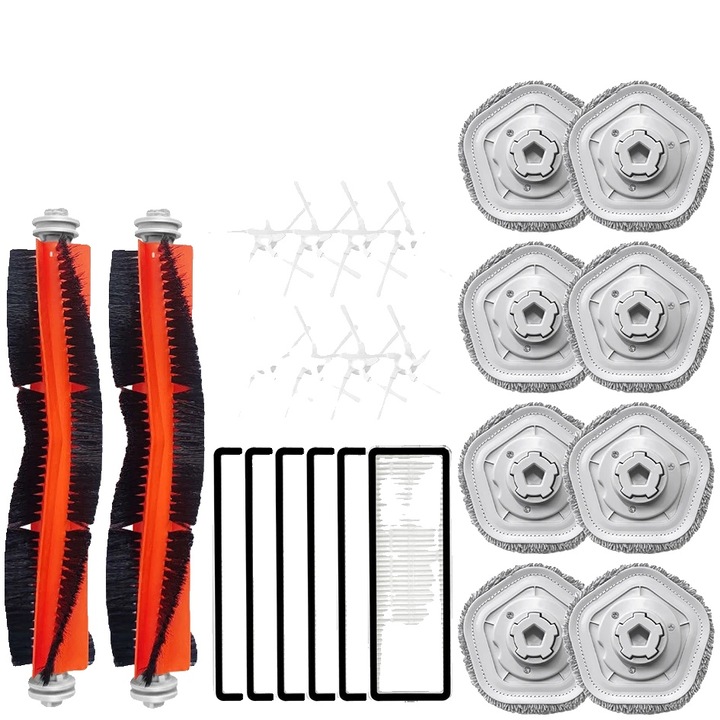 Accesorii aspirator robot, filtre HEPA, perii de schimb si carpe de mop, set 24pcs