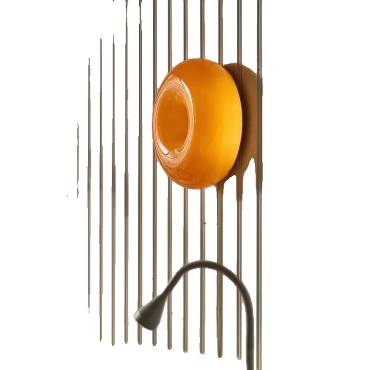 Aplica de perete, Alb cald, Portocaliu