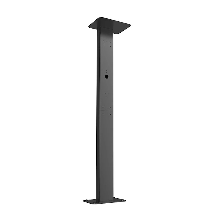 Coloana de incarcare pentru vehicule electrice, Aluminiu, Instalare usoara, Negru, 130.5x12x5.5cm