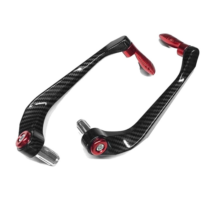 Protectie pentru Maini Moto, Aluminiu Dural, Montare Usoara, Rosu, 17.5x5x5cm