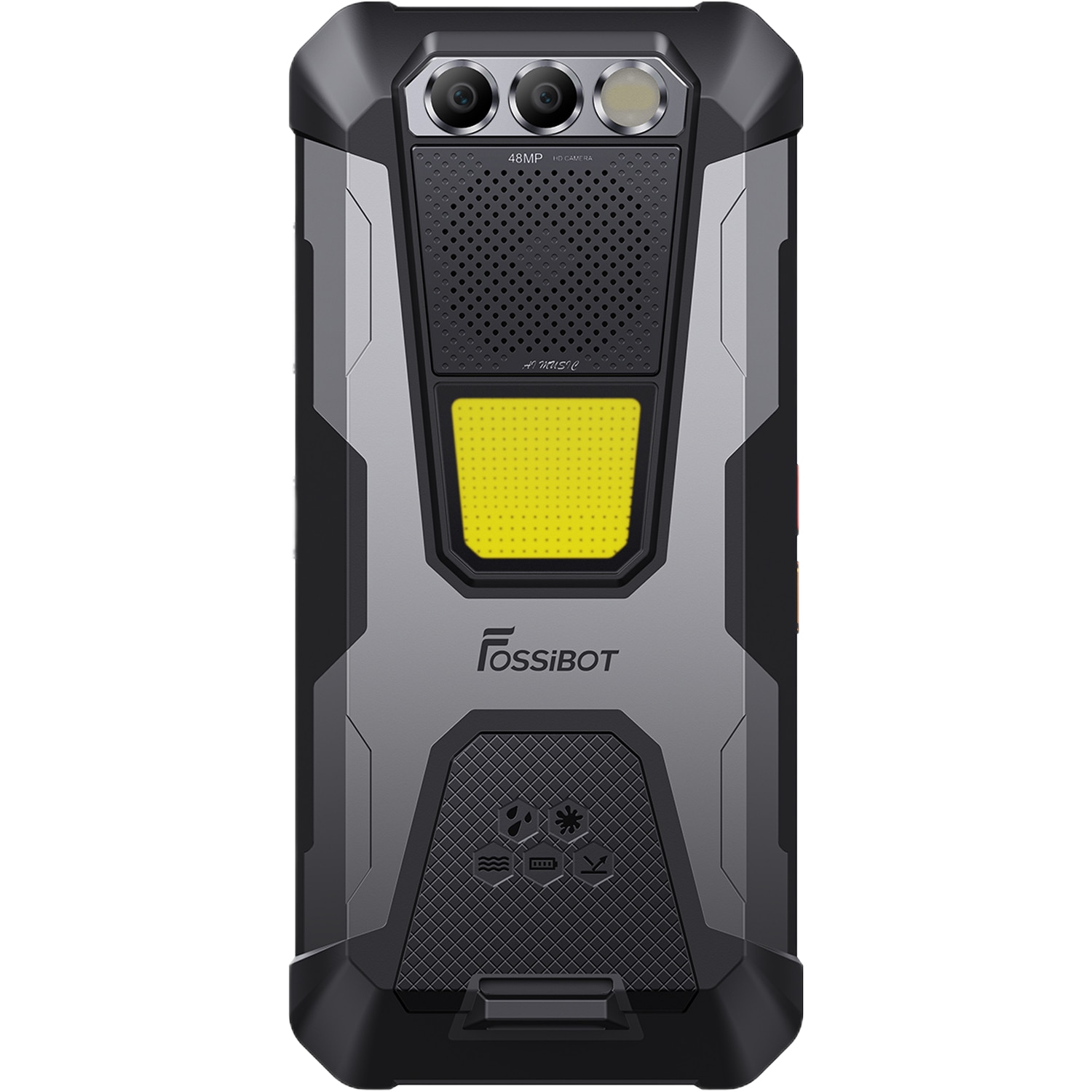 Telefon mobil FOSSiBOT F106 PRO, 4G, Dual SIM, Octa-Core, 6.58" FHD+, 15GB RAM, 256GB, GPS, Radio FM, Buton Dedicat Customizabil, IP68/IP69K, NFC, 12000mAh, Android 14