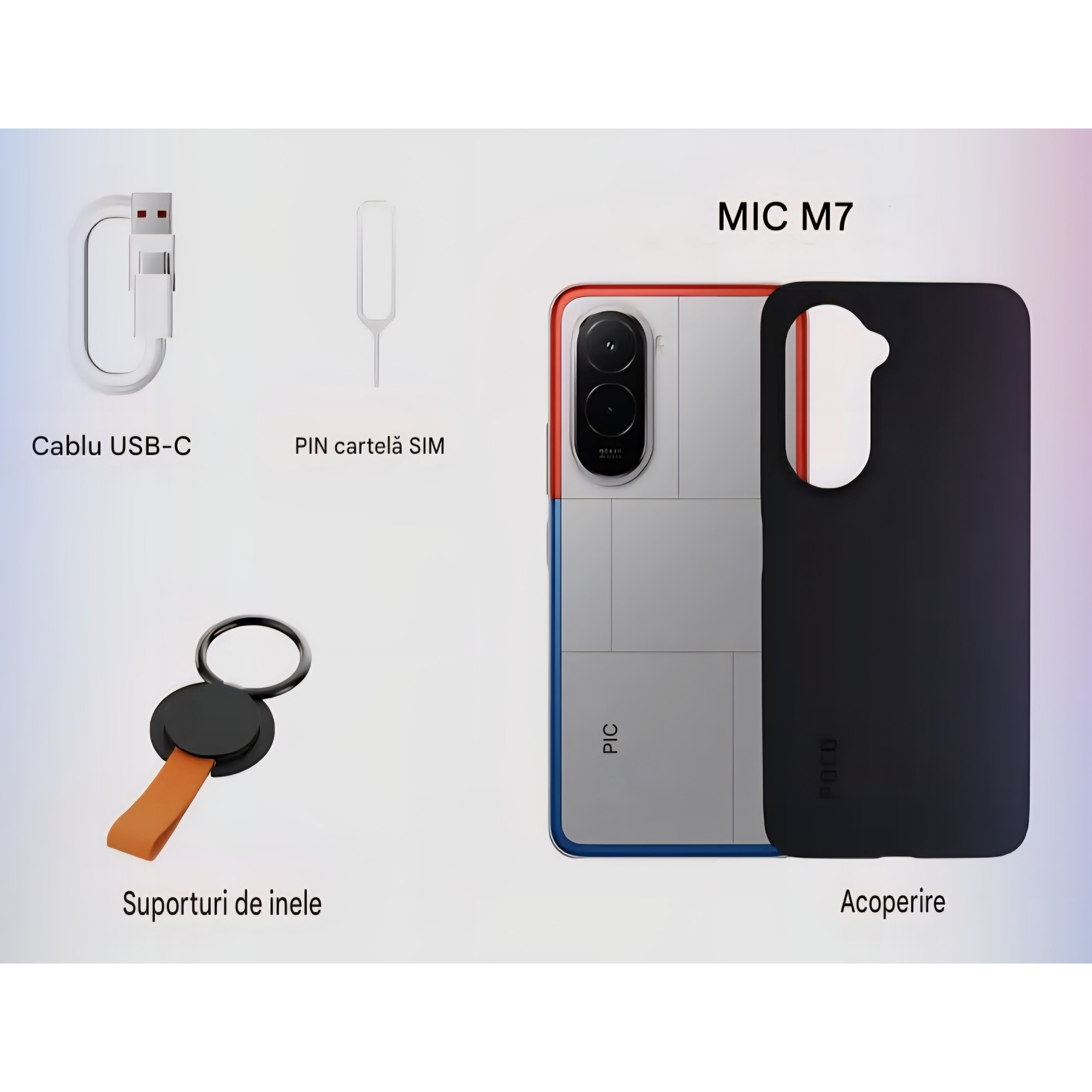 Telefon smartphone, Xiaomi POCO M7, 6GB RAM, 128GB, Display 6.9" FHD+ 144Hz, Snapdragon 685, Camera Duala AI 50MP, Baterie 7000mAh, Silver