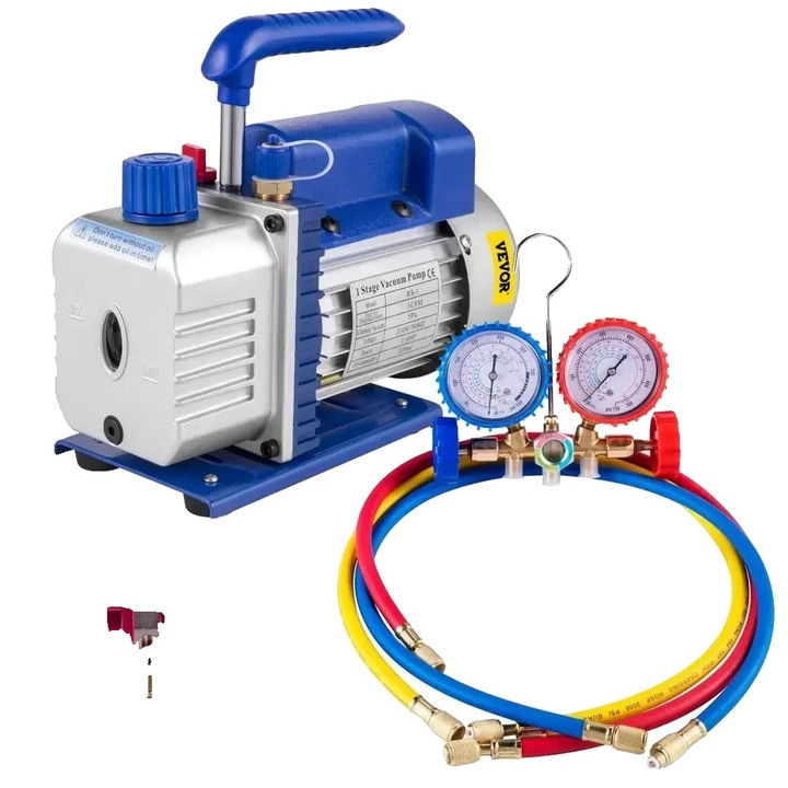 Pompa de vid, 1.8 CFM, 220V, 1440 RPM, presiune inalta 0~800 PSI, presiune joasa 0~500 PSI