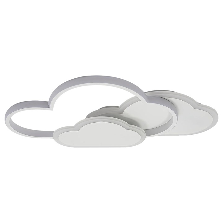 Aplica plafoniera, design nori, iluminare LED dimabila, alb, 30x30cm