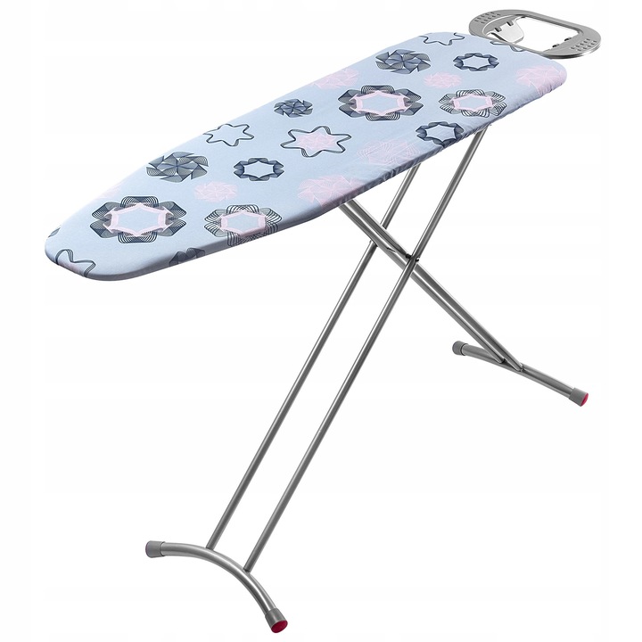 Masa de calcat, 120×38 cm, Suprafata lata, Pliabila, Suport pentru fier de calcat, Albastru