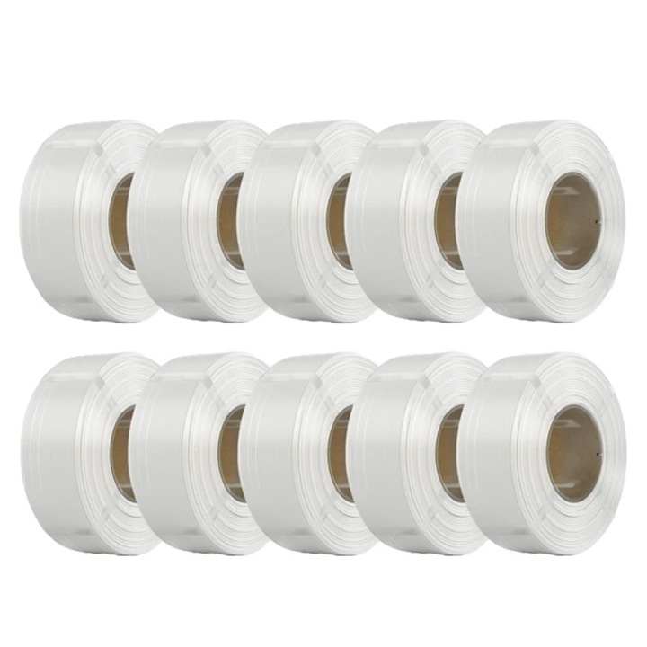 Filament PLA 10kg alb pentru imprimare 3D, ecologic, compatibilitate versatila