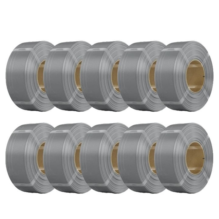 Filament PLA 10kg pentru imprimare 3D, ecologic, gri