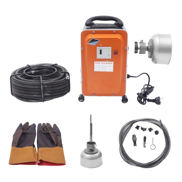 Masina de curatat conducte, 750W, 20m, portocaliu