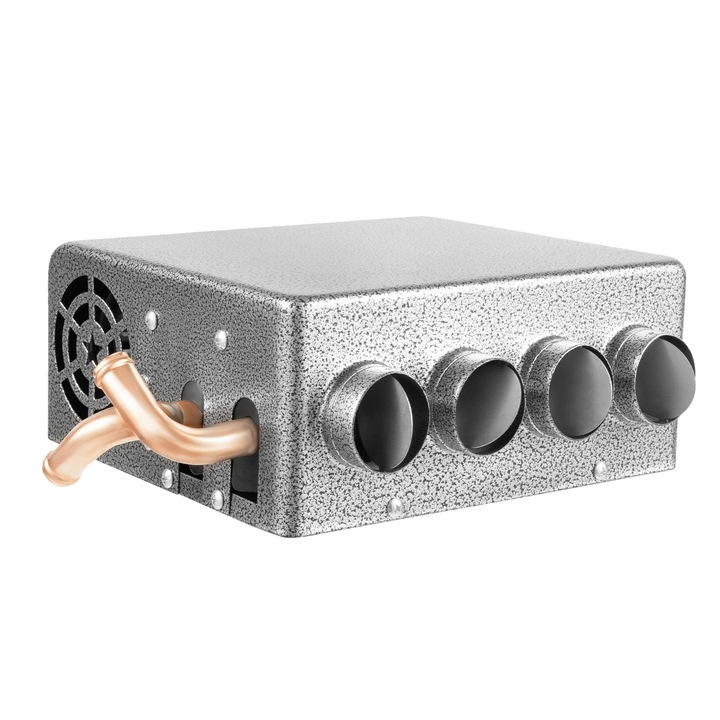 Incalzitor auxiliar, design compact, incalzire eficienta, gri