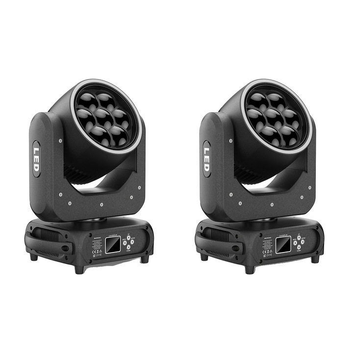 Lumina mobila, RGBW, control versatil, neagra, 27.6x20x34.5cm