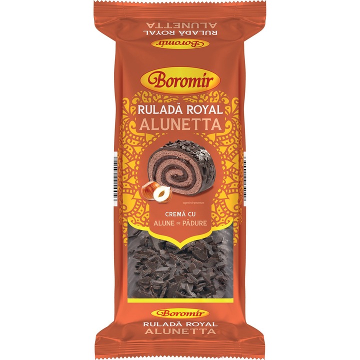 Rulada Royal cu crema de alune, Boromir, 350 g
