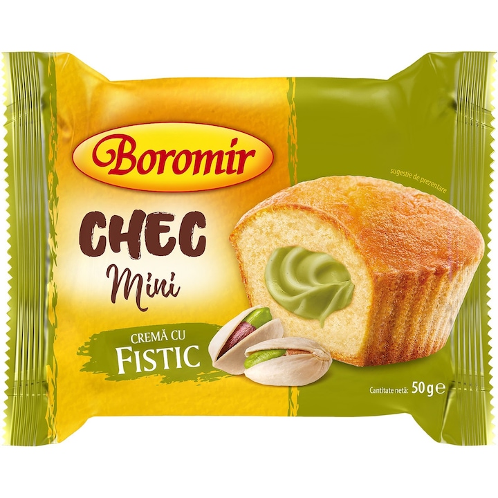 Mini Chec cu Crema de Fistic, Boromir, 13 x 50 g
