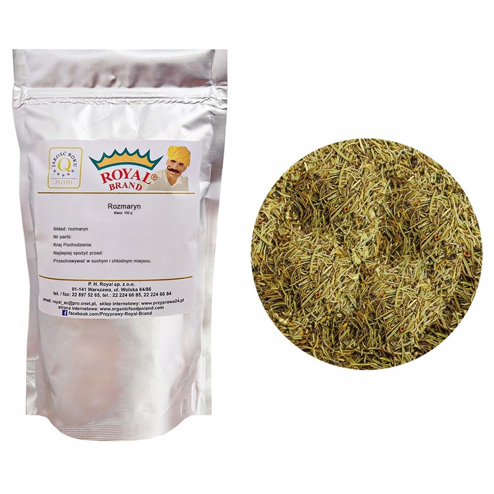 Rozmarin uscat Royal Brand, 100g, ambalaj HoReCa