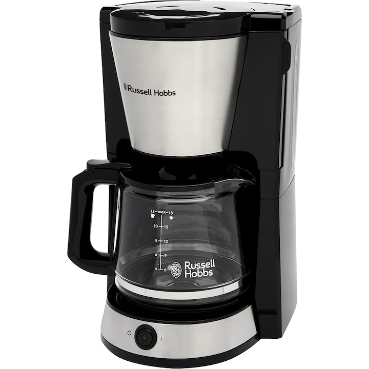 Cafetieră Russell Hobbs Heaton, 1.25 L, 1000 W, sistem anti-picurare, oțel inoxidabil