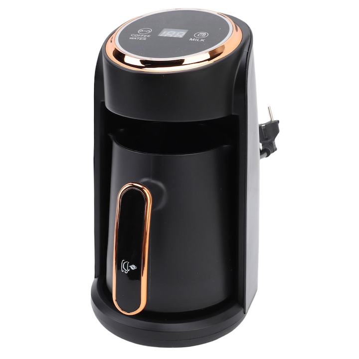 Cafetieră turcească JTLB 600W, capacitate 4 cani, anti-revărsare, operare ușoară, culoare neagră