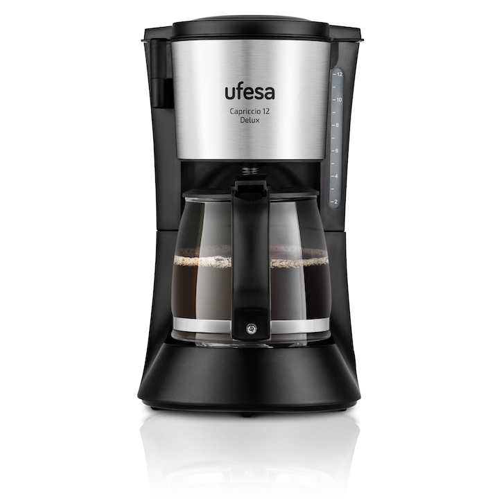 Cafetieră Ufesa, model CG7125 Capriccio, 12 cești, 680W, inox, 1, 2L
