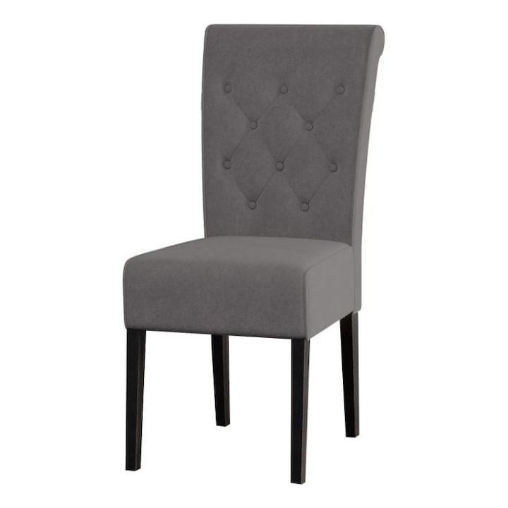 Scaun tapitat, Laguna, Oslo Castel 93, Gri Inchis, 46 x 51 x 103 cm, Picioare Lemn Fag Negre